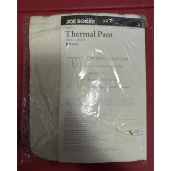 Vintage Joe Boxer Thermal Pants Waffle Knit Long Johns Mens Large NEW - Picture 2 of 2